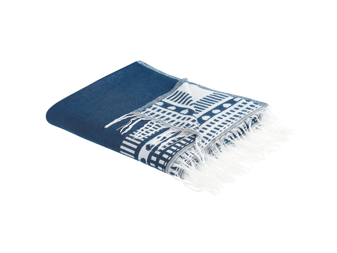 Manta Decorativa Beliani Tarlay De Acrílico Azul 130x170x0.3