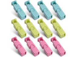 Pinças para Bolsas Squeeze Haversack 12 Unidades Fechamento Hermético para Pão Arroz Frutos Secos Congelados