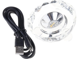 Base Iluminada Por Led Multicolorida Com Alimentação Usb Para Exibição De Cristais E Obras Arte, Design Durável De
