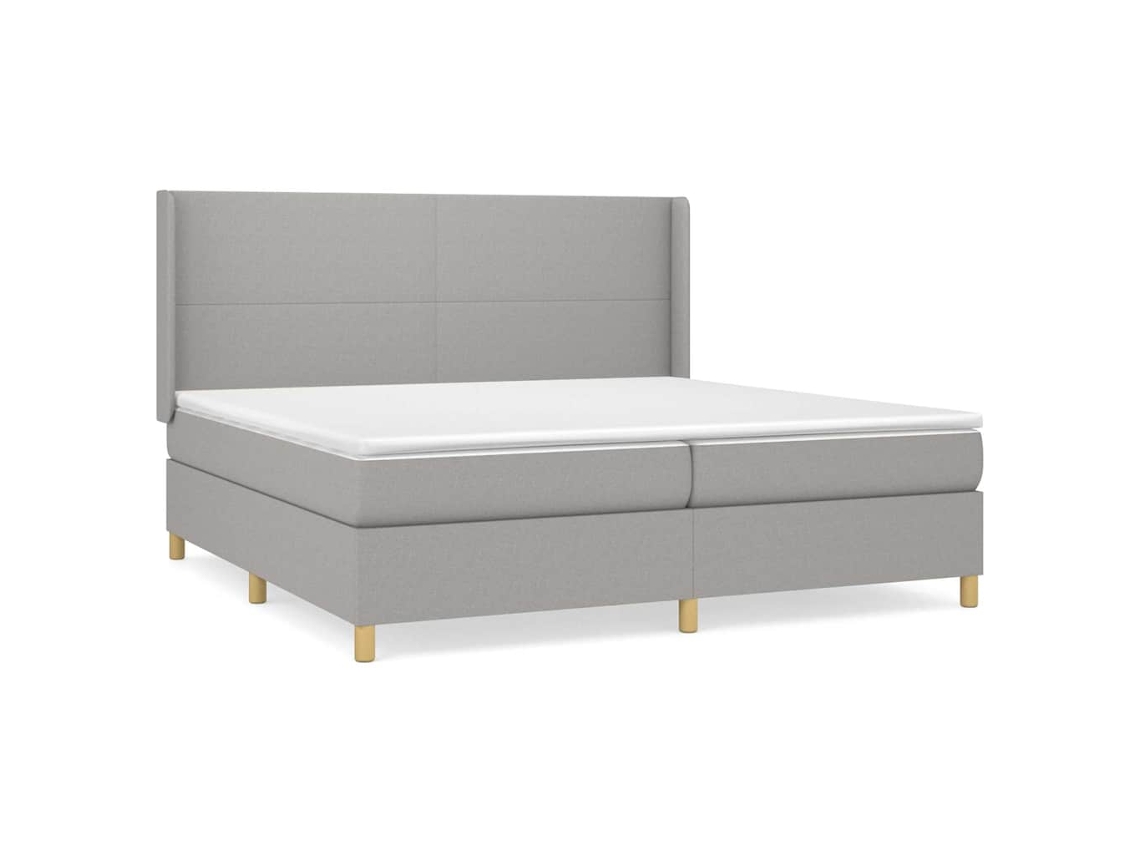 Box Spring Bed, Box Spring Beds Vidaxl Cinzeto Tecido (200 X 200 Cm)