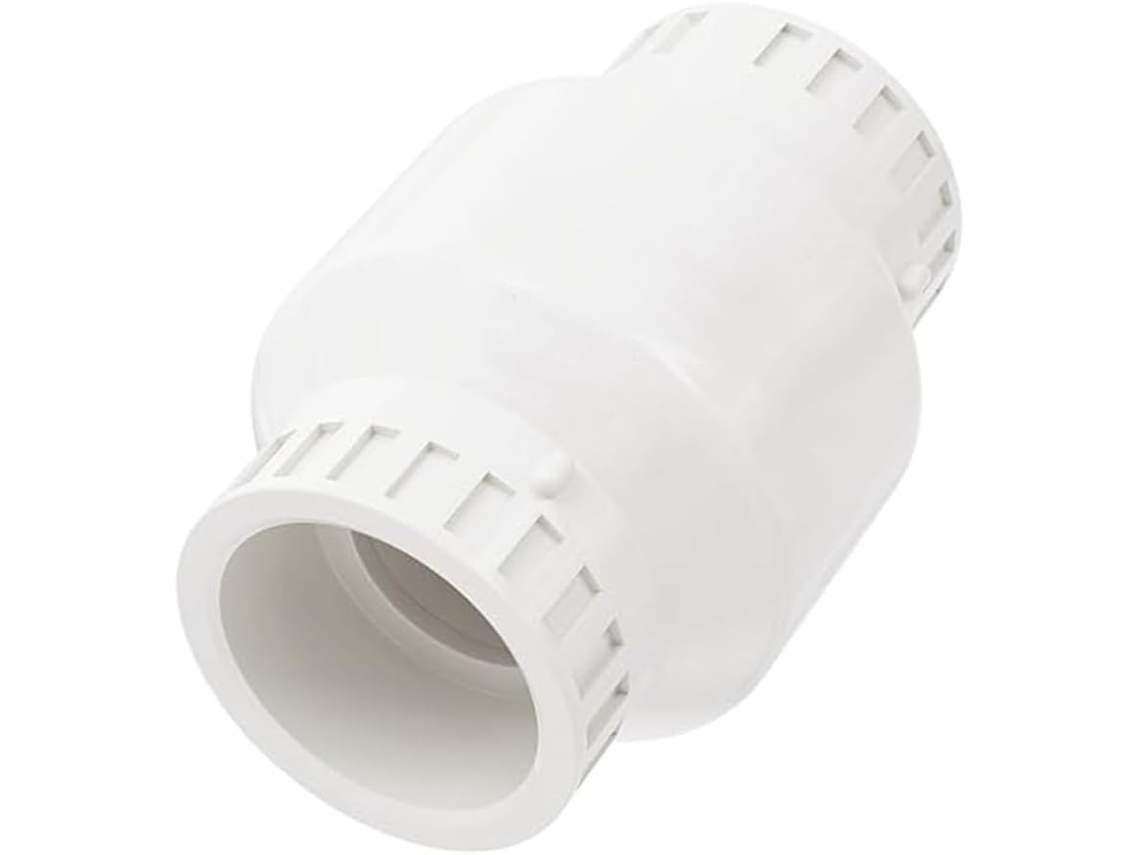 Válvula De Retenção Oscilante De Pvc De 2 Polegadas, Impede O Refluxo, Irrigação E Piscinas, Branca