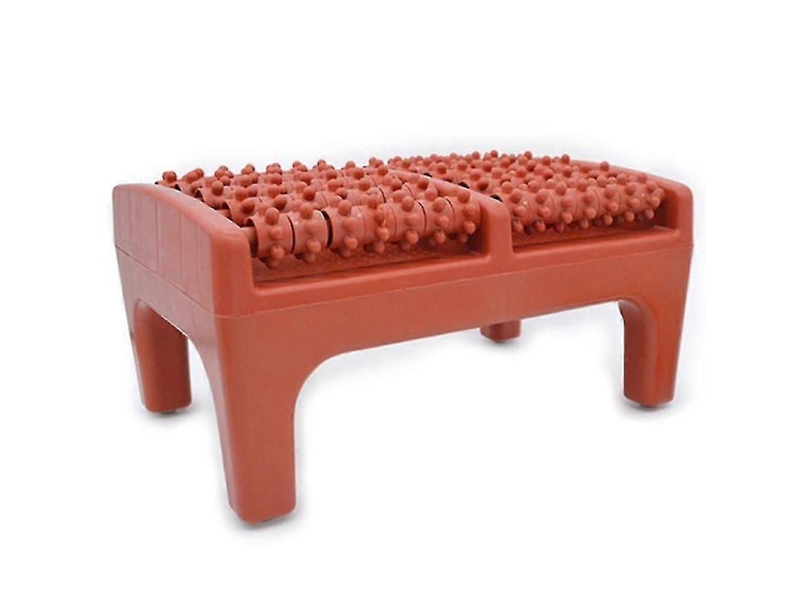 Massageador De Pés Com Almofada Massagem Para Acupuntura Nos Pés, Rolos Plástico E Madeir A, Apoio Os