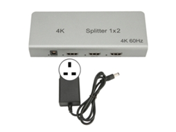 Divisor de Interface Multimedia Hd 1 Entrada e 2 Saídas, com Áudio e Vídeo 4k para Xbox, PS4 e HDTV | S/MARCA
