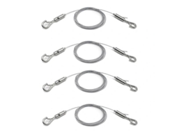 Fio de Aço Inoxidável Prateado Ajustável e Resistente para Pendurar Quadros, Suporta Até 22, 7 Kg , 2 M X 1, 5 Mm BRILVIBERA (50 Lbs)