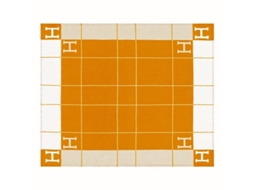 Cobertormanta Listrada Em Tons De Laranja E Vermelho (comprimida) (800g Imitação De Cashmere) - 130x180cm