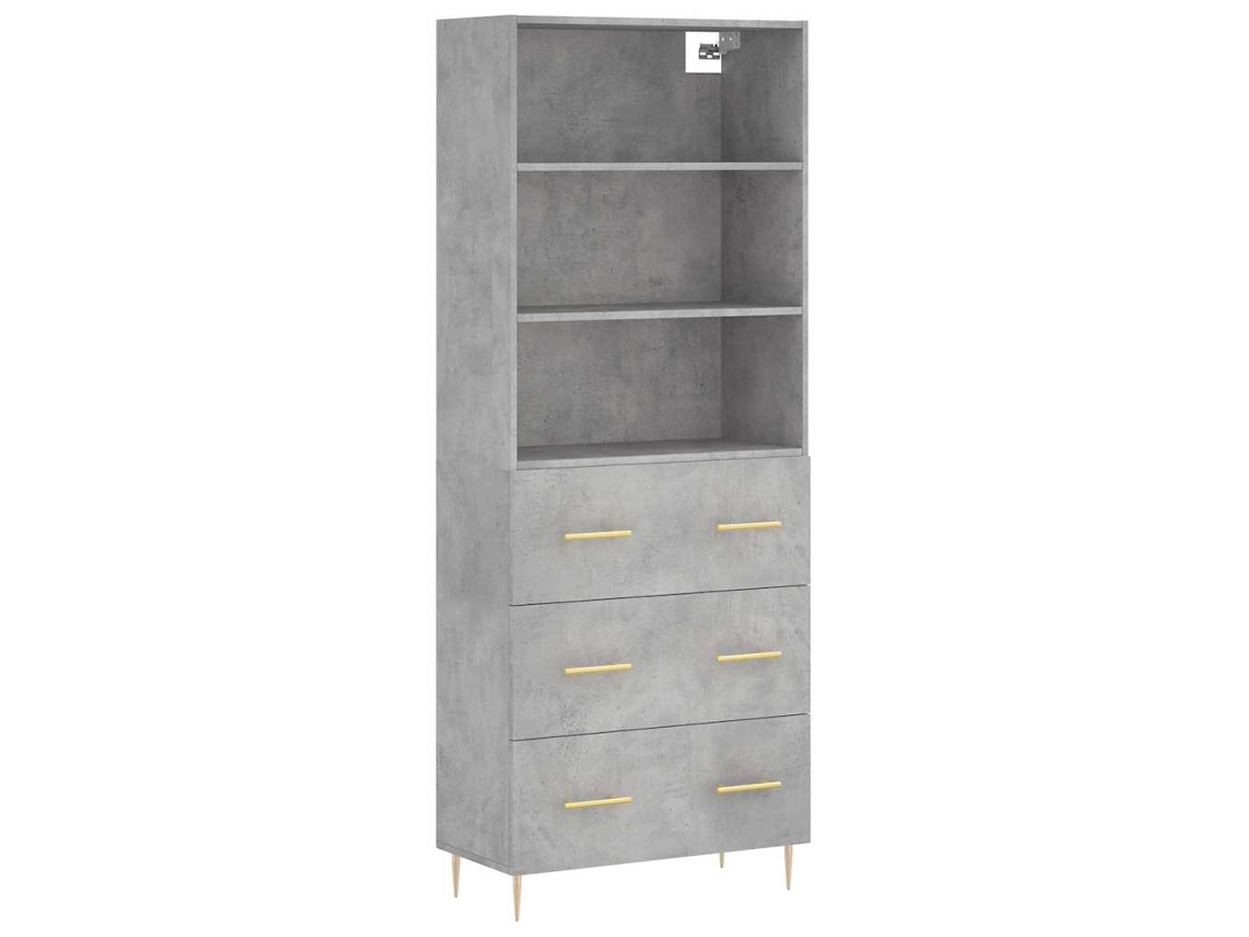 Armário Alto Derivado de Madeira Cinza Cimento MAISON EXCLUSIVE (69,5x34x180 cm)