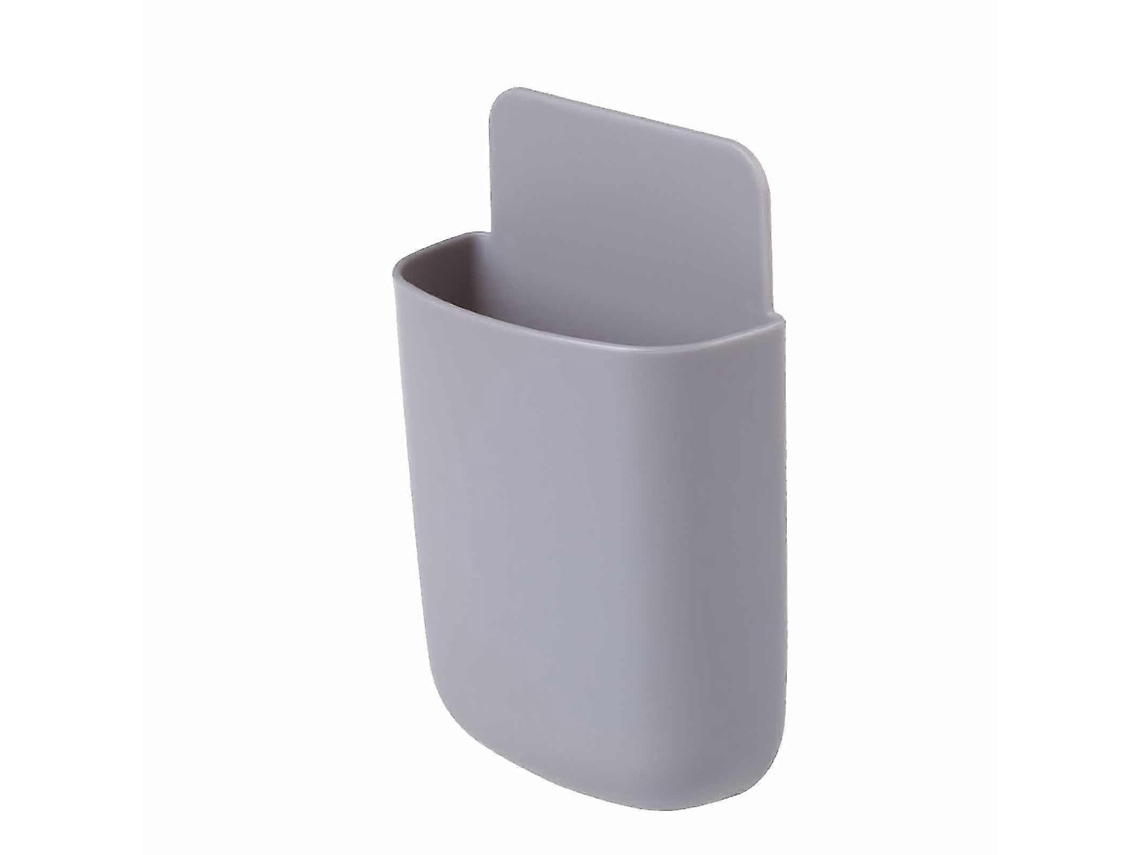 Caixa Organizadora Com Controle Remoto - Suporte De Parede Para Celular Multifuncional, Resistente E Elegante Para Sala E Quarto, Cor Cinza