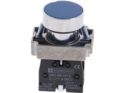 5x 22mm Interruptores De Botão Pressão Momentâneos Azuis Xb2 Ba61 1na