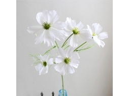 Laxiscreed Flor Artificial De Cosmos Gesang Branco Com Cabeça Grande, 60 Cm Para Decoração De Interiores