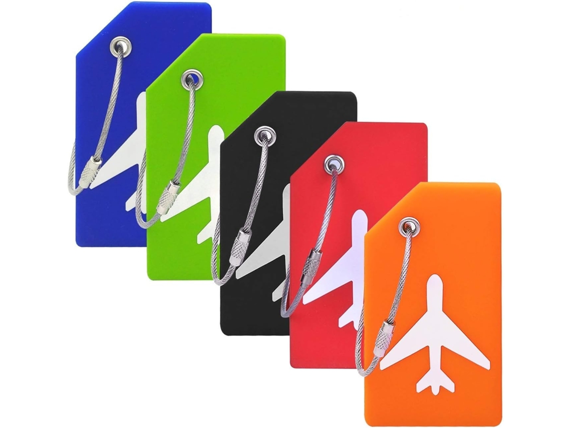 Etiquetas de Silicone BRILVIBERA, com placa de identificação, pacote com 2
