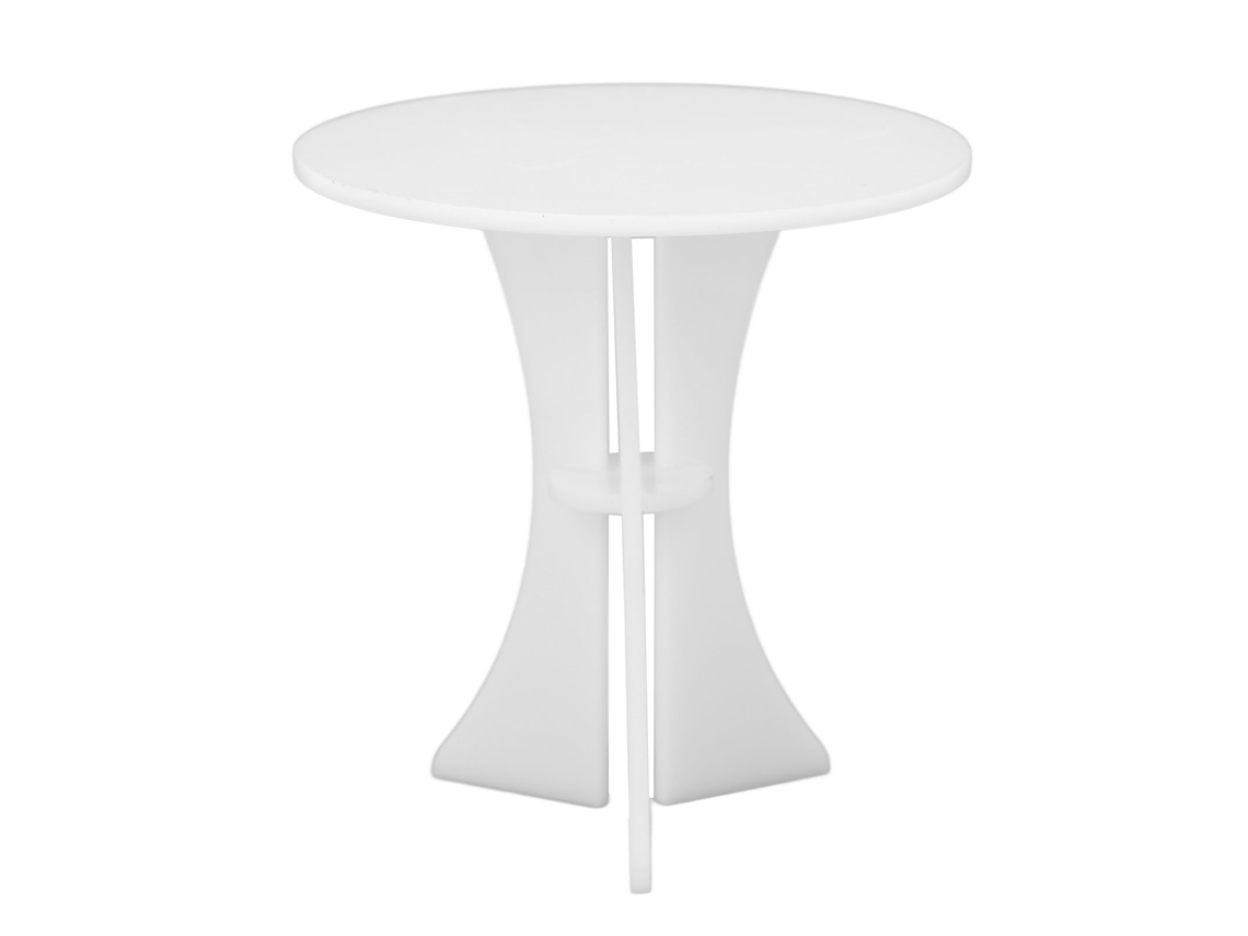 Mali mesa Redonda Miniatura de Acrílico 1/6 para Casa de Bonecas Decoração Acessórios