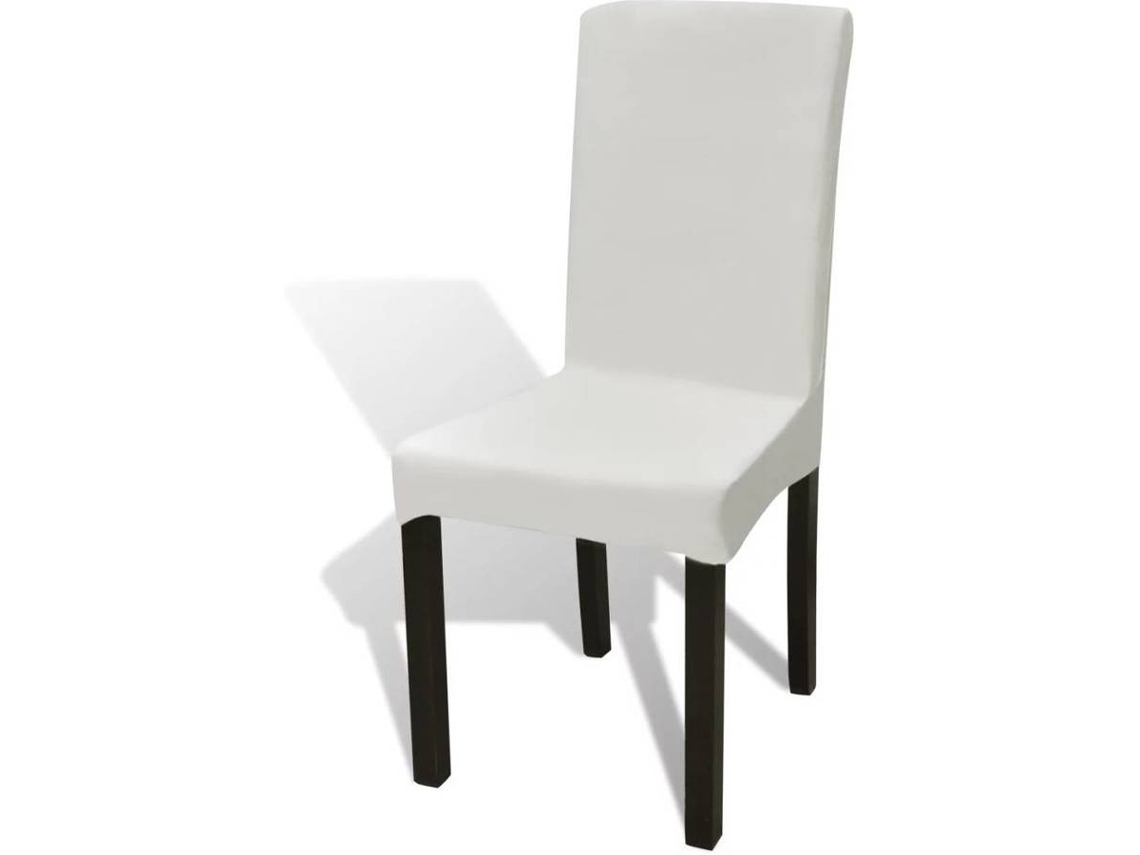 vidaXL 6 pcs capas extensíveis para cadeiras cor creme