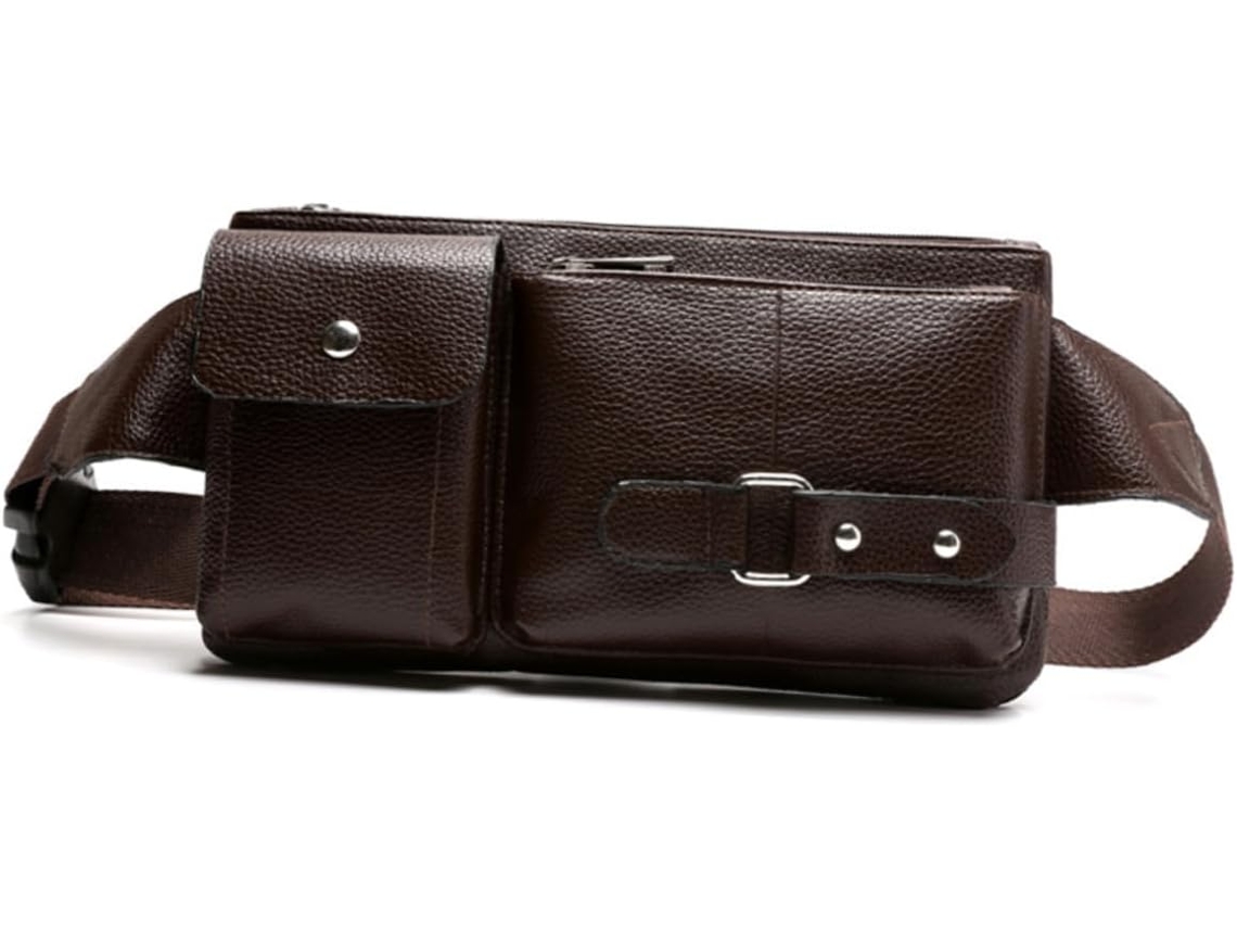 Pochete Masculina Para Atividades Ao Ar Livre Com Alça De Ombro, Estilo Vintage, Ideal Para Viagens, Caminhadas E Compras.