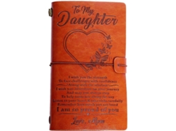 Diário de couro para minha filha, presentes de mãe para filha, caderno recarregável, diário de viagem, formatura, volta às aulas, presente Slowmoose