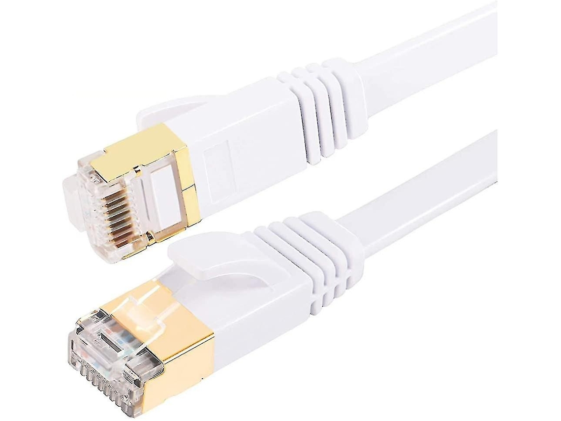 Cabo Ethernet Cat7 De 30m, Categoria 7, Plano, Rj45, Alta Velocidade, 10 Gbps Para Internet. Aquaforge