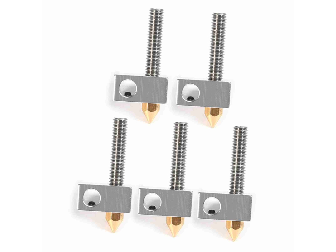 Conjunto Bico De Latão 0.4mm + Bloco De Aquecimento + Tubo Throat 1.75mm Para Impressora 3d Anet A8 A6 Ender 3