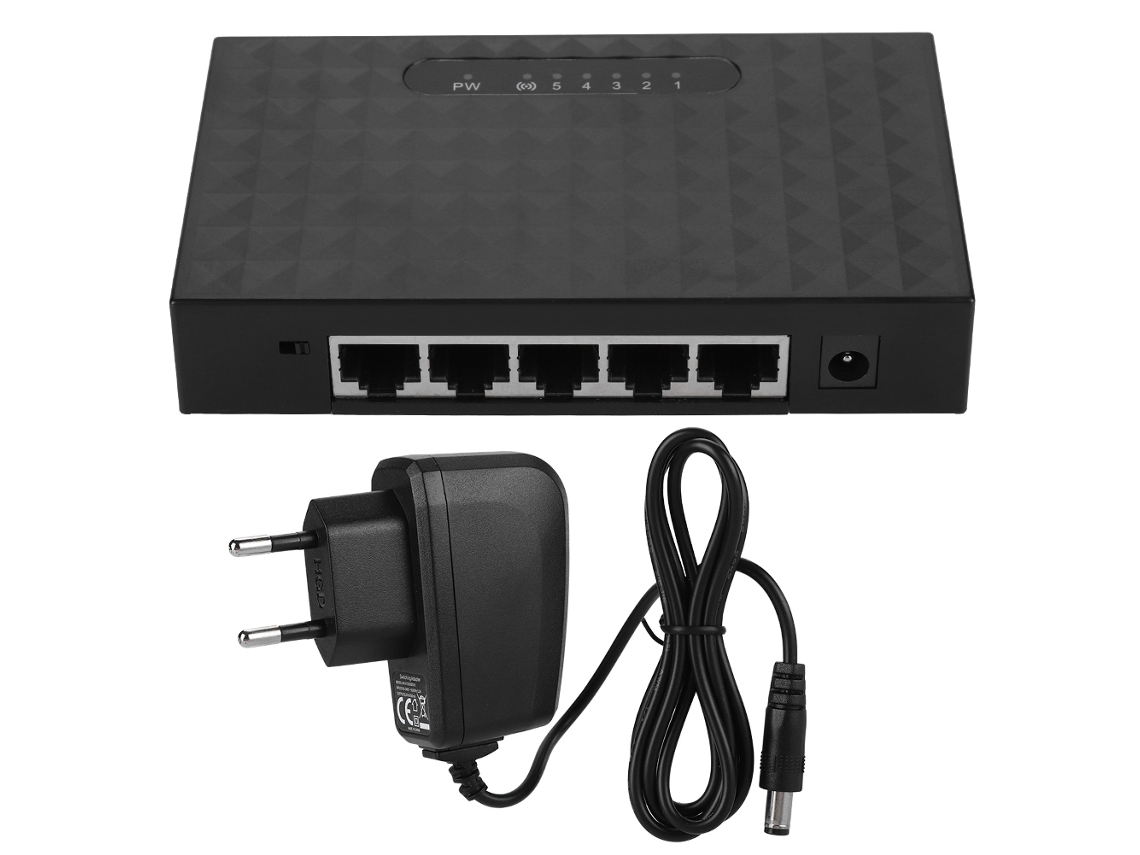 Commutador de Rede Ethernet LAXISCREED 10/100mbps Vlan