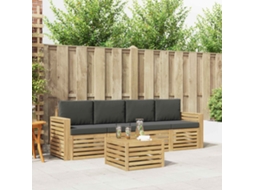 Vidaxl Conjunto De Sofás Para Exterior 5 Pcs Branco E Antracite