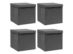 Storage Box, Storage Boxes Vidaxl Cinzeto Tecido (n/a)