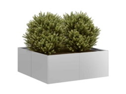 Vidaxl Vaso/floreira 80x80x30 Cm Aço Galvanizado