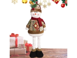 Adorável Boneco De Neve Para Decoração De Natal, Com Base Resistente E Pernas Extensíveis.