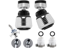 Arejador Para Torneira, Conjunto De 2 Torneiras De Cozinha Wxsp, Cozinha E, Arejador Com 2 Adaptadores (m22 E), Cabeça Giratória 360°