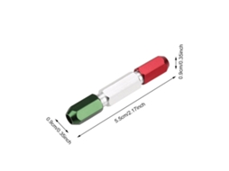Laxiscreed Tirante De Alumínio Com Duas Pontas Para Medição Go/no-go, 1-2 Mm