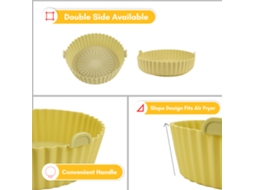 Forro de Silicone Reutilizável para Air Fryer, 14.5cm | S/MARCA