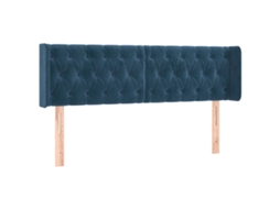 Cabeceira de Cama com Abas Tecido Azul Escuro MAISON EXCLUSIVE (147x16x78 cm)