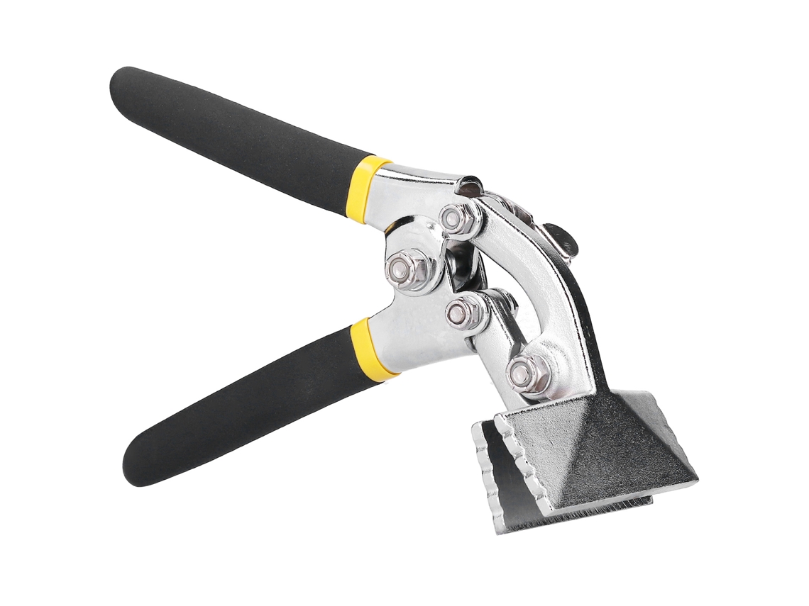 Alicate de Flanging Nariz Plano com Cabo Curvo Revestido de Borracha para Dobragem de Chapas Metálicas e Plásticas | S/MARCA