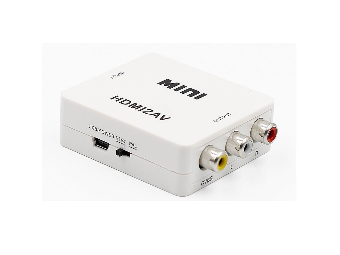 Conversor Hdmi para Av, adaptador de áudio HD branco Cuich