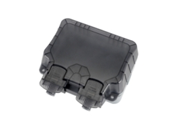 Caixa Elétrica Externa À Prova D'água Com Trava, Tipo 146, 2 Compartimentos, Em Pc+abs, Resistente Às Intempéries, Para Jardim