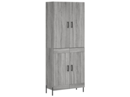 Armário Alto 69,5x34x180 Cm Madeira Derivados Sonoma Cinza MAISON EXCLUSIVE
