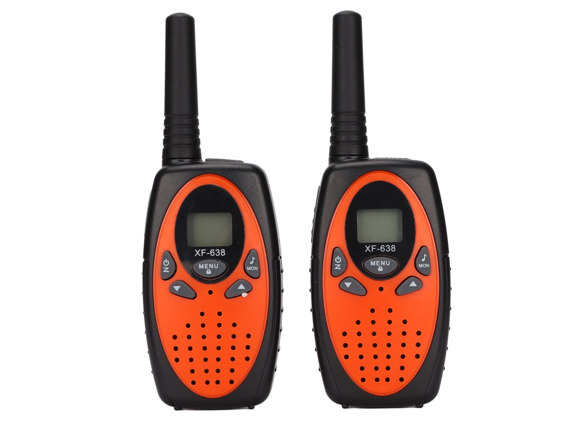 2 Unidades Rádio Comunicadoras Portáteis Semi Fio 0,5 W Com Alcance 3 Km, Laranja, Brinquedo Para Crianças (EUA)-aquaforge