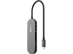 Emtec T650C Type-C Hub Usb 3.2 Gen 1 3.1 Gen 1 Type-A Preto