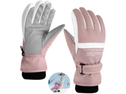 Luvas de esqui femininas, inverno, snowboard, sensíveis ao toque, impermeáveis, à prova de água, S/MARCA