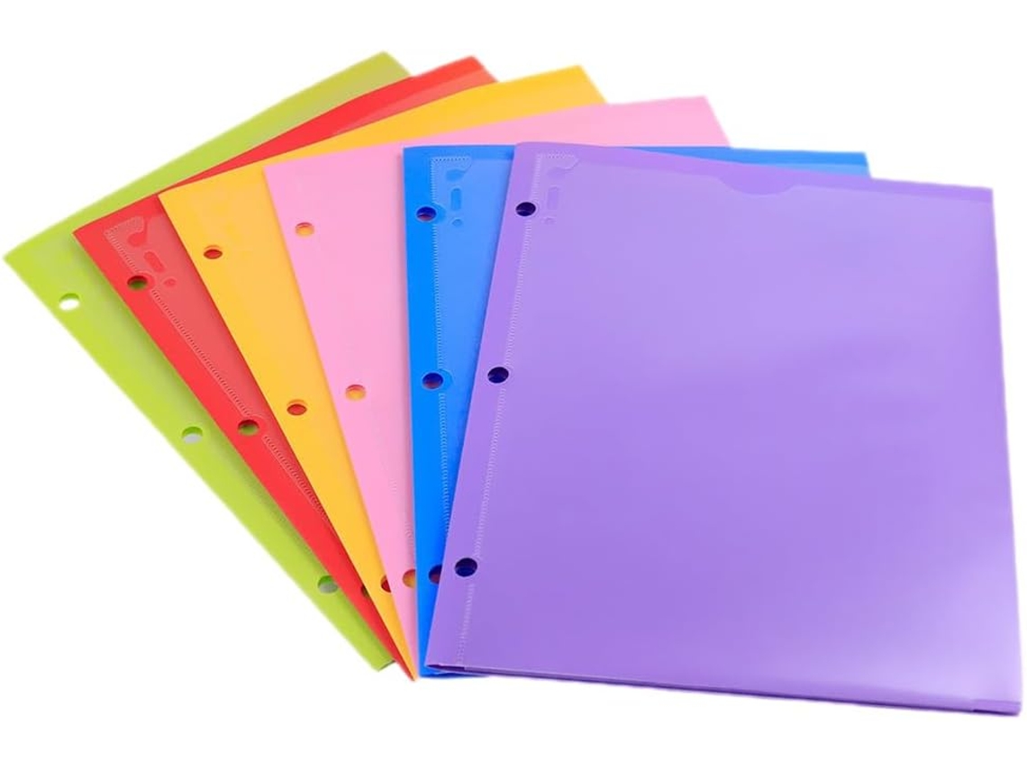 Homoyoyo Conjunto De 6-pastas Organizadoras Arquivos Escritório, Com Bolsos E Formato De Encadernação