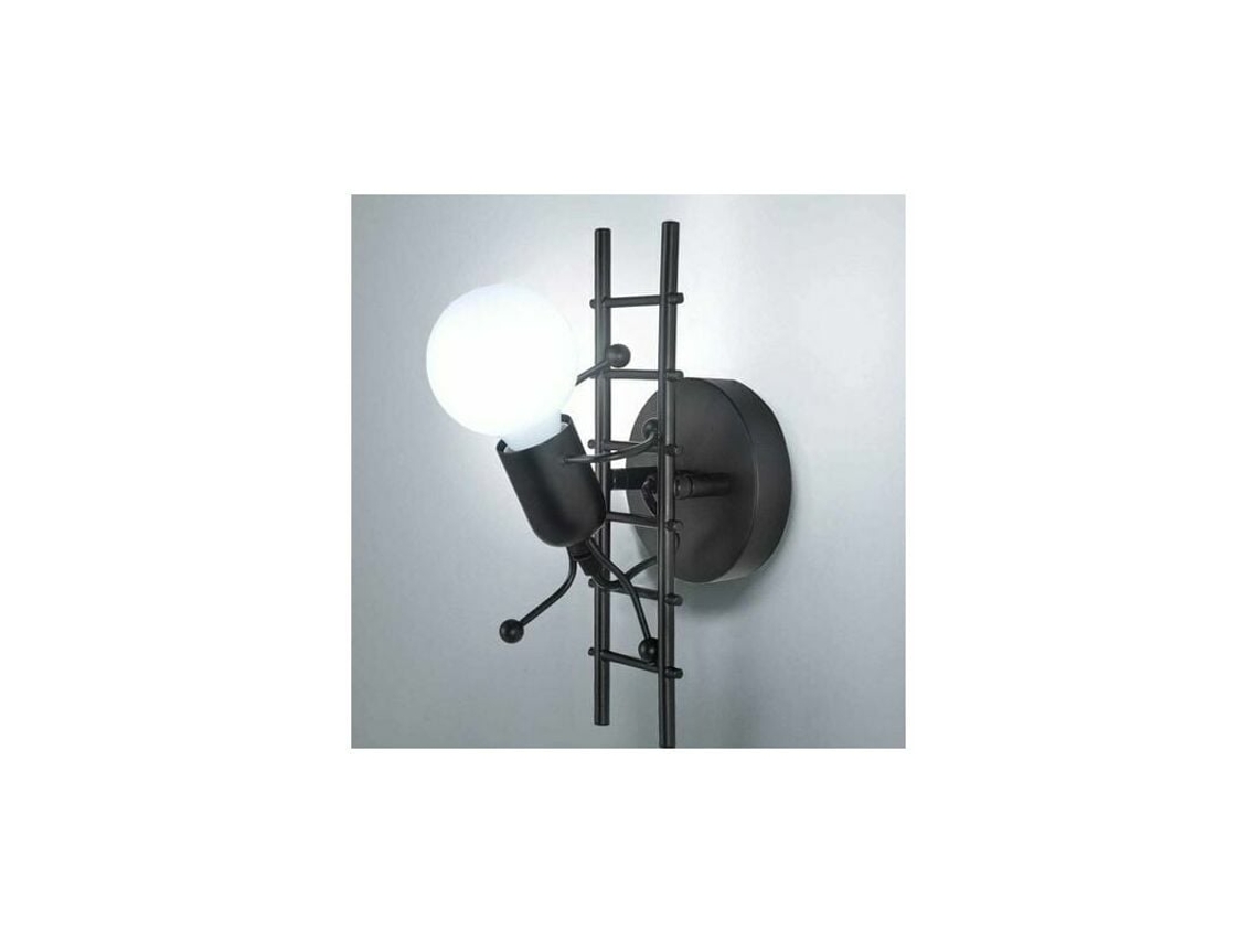 Uma Unidade Luminária de Parede Cor Preta Sem Suporte de Madeira Não Inclui Fonte de Luz Disponível para Compra na Página de Detalhes