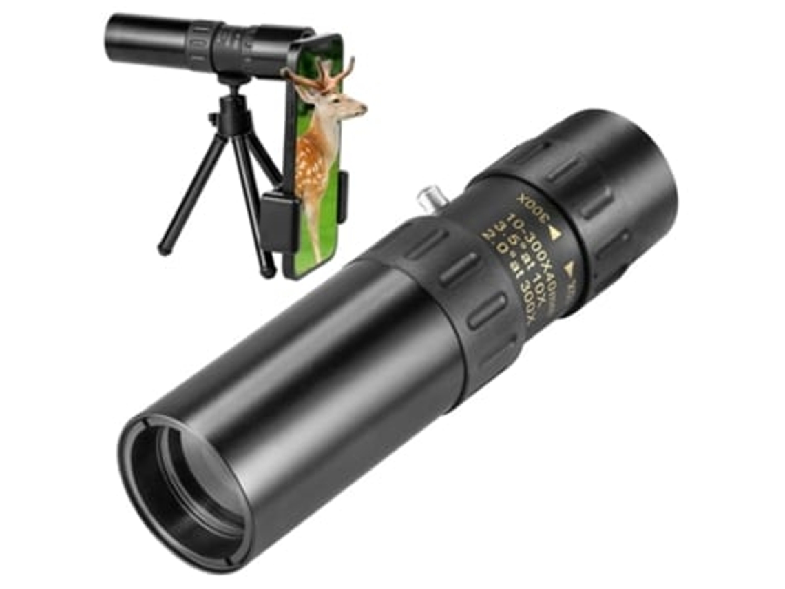 Telescopio Monocular Compacto Con Zoom 10x 300x Para Adultos, Telescopio De Alta Potencia Con Carcasa Metálica, Prisma Bak4 Y Yemaesre Aquaforge. Oem