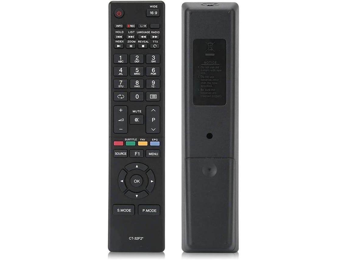 Controle Remoto Ct 32f2 Para Tv Controle Remoto De Substituição Para Ct 32f2 Gokoco (preto)