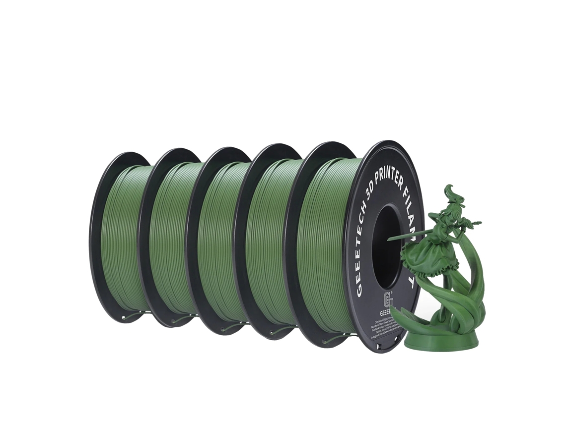 Filamento Para Impressora 3d, Acabamento Fosco, Fã¡cil De Imprimir, Verde Oliva Fosco Oem