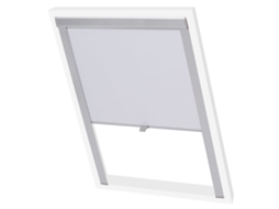 Vidaxl Persiana De Enrolar Opaca Branco Uk08, Ggl E Ggu