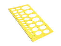 Kit De Réguas Elípticas Plástico Com Formato Vago Para Desenho, Ideais