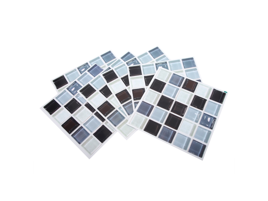 Laxiscreed Kit De 6 Peças Adesivo Mosaico 3d Em Pvc Para Parede