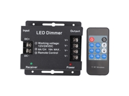 Dimmer Led com Controle Remoto Sem Fio Rf 11 Teclas Ajuste de Brilho Pwm Dc12v 24v | S/MARCA