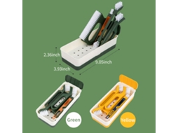 4pcs Pincéis de Limpeza de Fendas com Caixa de Armazenamento para Chão Janela Vaso Sanitário Cozinha Banheiro | S/MARCA