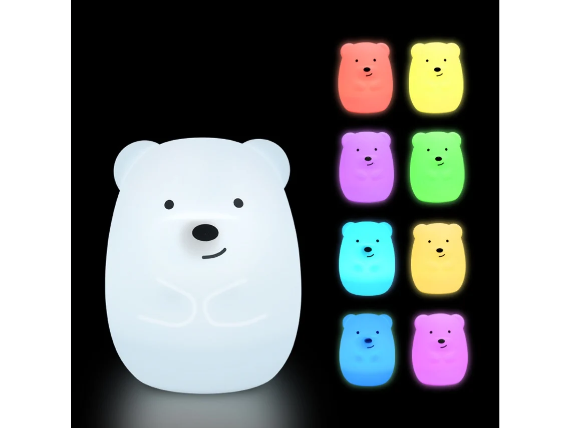 Candeeiro Led Decorativo em Forma de Ursinho, 3 Modos de Iluminação, 8 Núcleos, Decoração para Quartos Infantis, Presente de Aniversário STELASPLEN