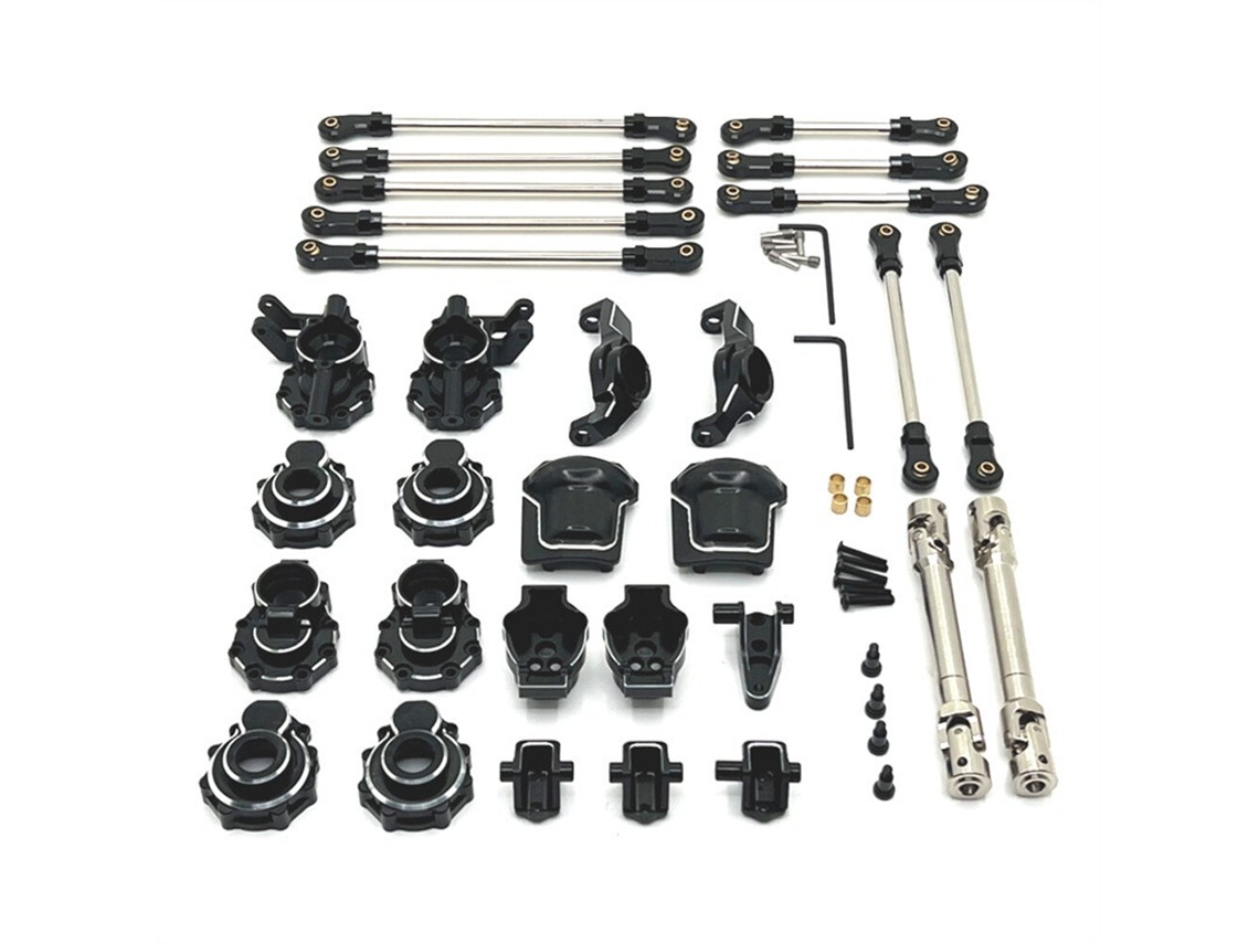Conjunto De Peças Metálicas Atualizado Para Hb Toys R1001 R1002 R1003 1/10 Rock Crawler Off Road Climbing Truck Rc Carros Veículos Modelos Acessórios