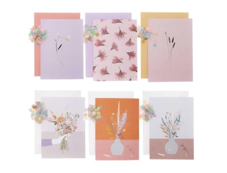 6 tarjetas florales DIY kits