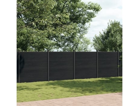 Painel De Vedação 1218x186 Cm Wpc Cinzento Haochrymec